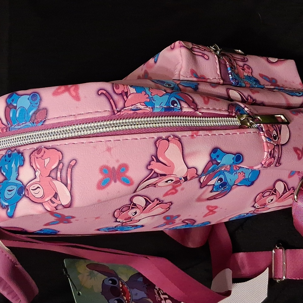 Disney Stitch Pink Kids Backpack - Picture 3 of 13